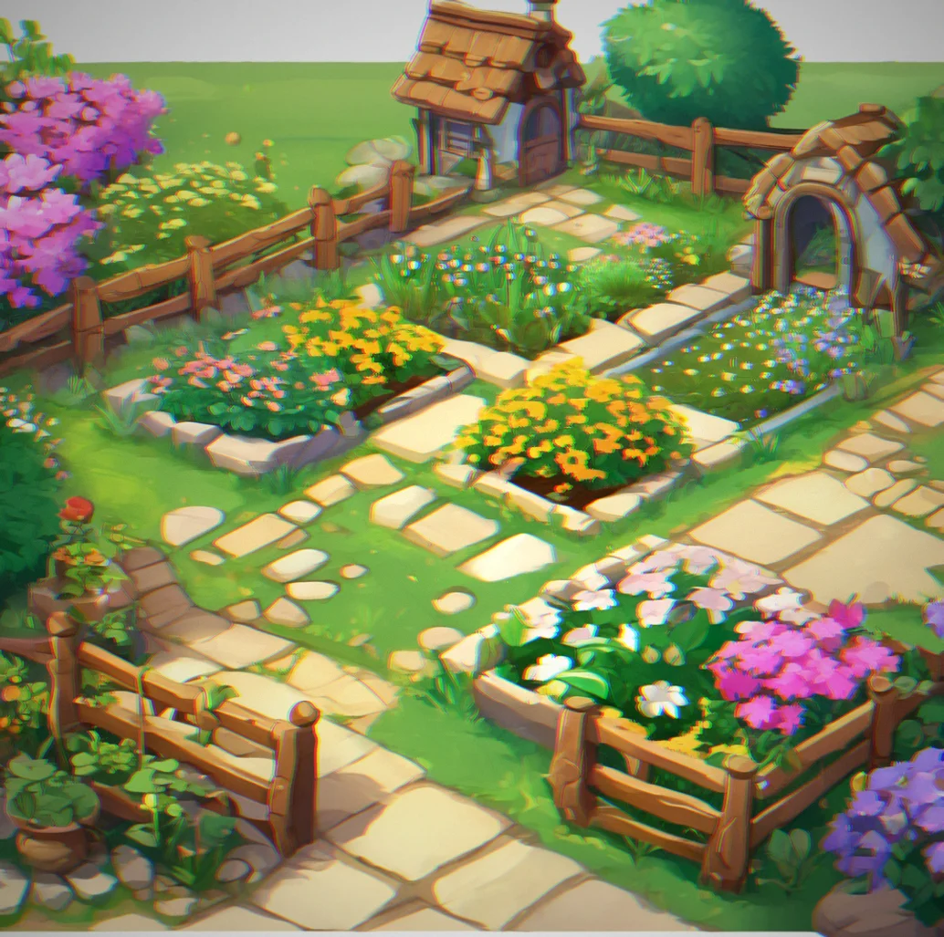 A peaceful garden interface with no urgent notifications, badges, or competitive rankings visible